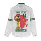 Morocco Football Custom Women Casual Shirt Atlas Lions Champions African White Islamic Pattern