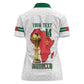 Morocco Football Custom Women Polo Shirt Atlas Lions Champions African White Islamic Pattern