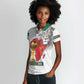 Morocco Football Custom Women Polo Shirt Atlas Lions Champions African White Islamic Pattern