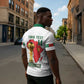 Morocco Football Custom Zipper Polo Shirt Atlas Lions Champions African White Islamic Pattern