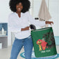 Morocco Football Custom Laundry Basket Atlas Lions Champions African Green Islamic Pattern