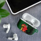 Morocco Football Custom AirPods Case Atlas Lions Champions African Green Islamic Pattern