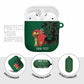 Morocco Football Custom AirPods Case Atlas Lions Champions African Green Islamic Pattern