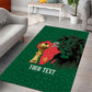 Morocco Football Custom Area Rug Atlas Lions Champions African Green Islamic Pattern