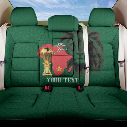 Morocco Football Custom Back Car Seat Cover Atlas Lions Champions African Green Islamic Pattern