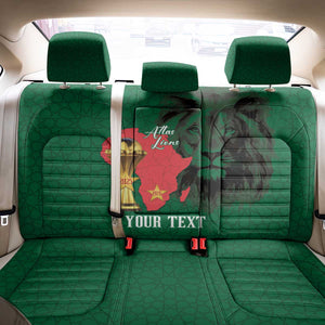 Morocco Football Custom Back Car Seat Cover Atlas Lions Champions African Green Islamic Pattern