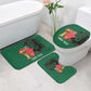 Morocco Football Custom Bathroom Set Atlas Lions Champions African Green Islamic Pattern