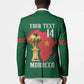 Morocco Football Custom Blazer Atlas Lions Champions African Green Islamic Pattern