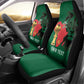Morocco Football Custom Car Seat Cover Atlas Lions Champions African Green Islamic Pattern