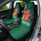 Morocco Football Custom Car Seat Cover Atlas Lions Champions African Green Islamic Pattern
