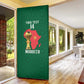 Morocco Football Custom Door Cover Atlas Lions Champions African Green Islamic Pattern