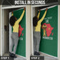 Morocco Football Custom Door Cover Atlas Lions Champions African Green Islamic Pattern