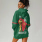 Morocco Football Custom Hoodie Dress Atlas Lions Champions African Green Islamic Pattern