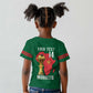 Morocco Football Custom Kid T shirt Atlas Lions Champions African Green Islamic Pattern