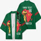 Morocco Football Custom Kimono Atlas Lions Champions African Green Islamic Pattern