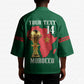 Morocco Football Custom Kimono Atlas Lions Champions African Green Islamic Pattern