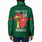 Morocco Football Custom Padded Jacket Atlas Lions Champions African Green Islamic Pattern
