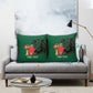 Morocco Football Custom Pillow Cover Atlas Lions Champions African Green Islamic Pattern