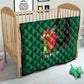 Morocco Football Custom Quilt Atlas Lions Champions African Green Islamic Pattern