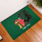 Morocco Football Custom Rubber Doormat Atlas Lions Champions African Green Islamic Pattern