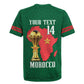 Morocco Football Custom Rugby Jersey Atlas Lions Champions African Green Islamic Pattern