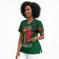 Morocco Football Custom Scrub Top Atlas Lions Champions African Green Islamic Pattern