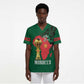 Morocco Football Custom Scrub Top Atlas Lions Champions African Green Islamic Pattern
