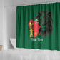 Morocco Football Custom Shower Curtain Atlas Lions Champions African Green Islamic Pattern