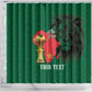 Morocco Football Custom Shower Curtain Atlas Lions Champions African Green Islamic Pattern