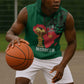 Morocco Football Custom Sleeveless Hoodie Atlas Lions Champions African Green Islamic Pattern