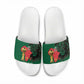 Morocco Football Custom Slide Sandals Atlas Lions Champions African Green Islamic Pattern