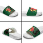 Morocco Football Custom Slide Sandals Atlas Lions Champions African Green Islamic Pattern