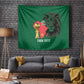 Morocco Football Custom Tapestry Atlas Lions Champions African Green Islamic Pattern