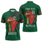 Morocco Football Custom Zipper Polo Shirt Atlas Lions Champions African Green Islamic Pattern