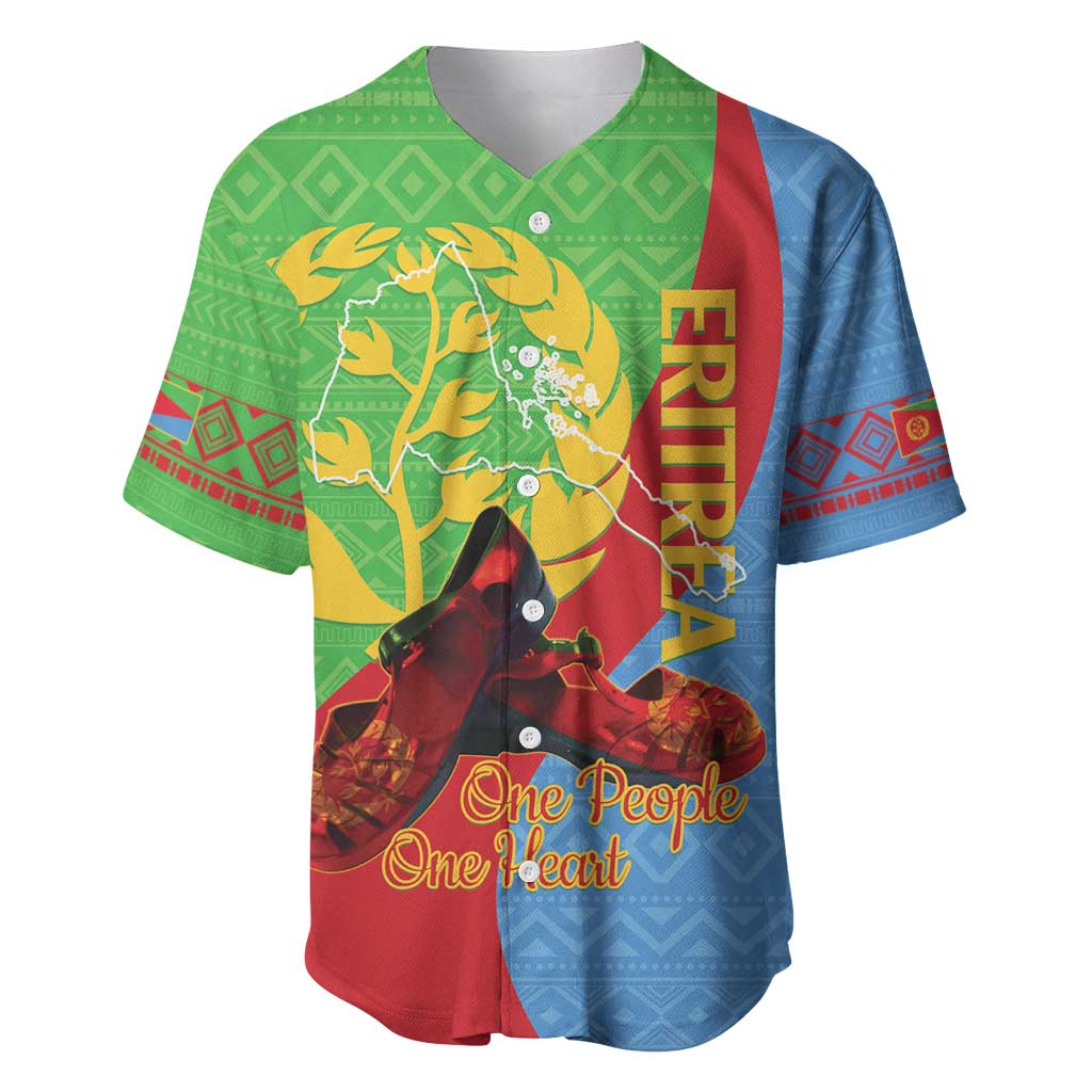 Personalised Eritrea Independence Day Baseball Jersey Shida Shoes Olive Branch African Pattern