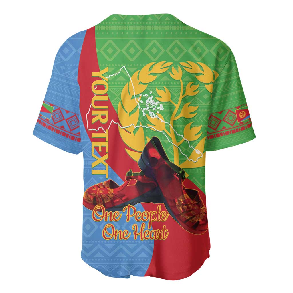Personalised Eritrea Independence Day Baseball Jersey Shida Shoes Olive Branch African Pattern