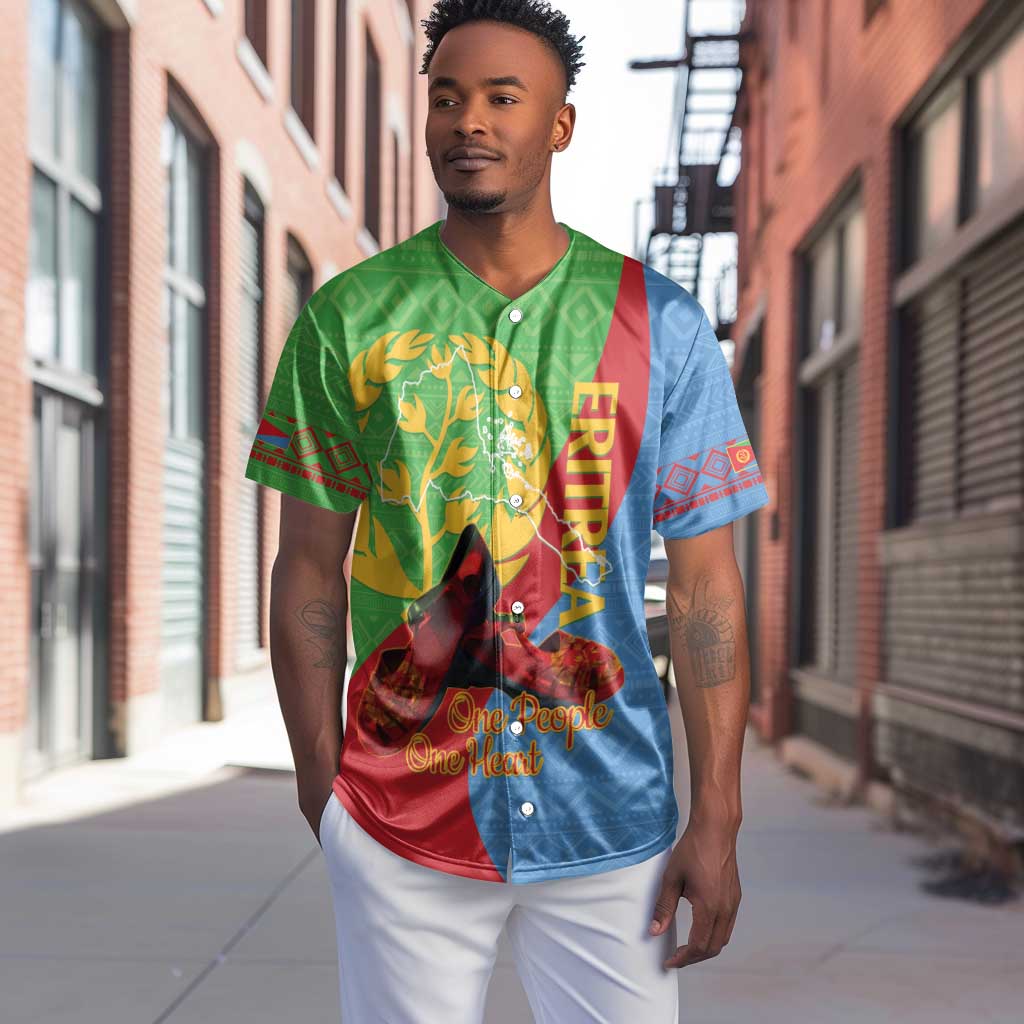 Personalised Eritrea Independence Day Baseball Jersey Shida Shoes Olive Branch African Pattern