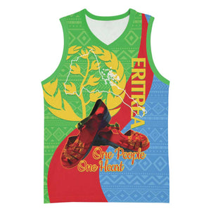 Personalised Eritrea Independence Day Basketball Jersey Shida Shoes Olive Branch African Pattern - African Pride