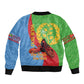 Personalised Eritrea Independence Day Bomber Jacket Shida Shoes Olive Branch African Pattern