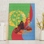 Personalised Eritrea Independence Day Canvas Wall Art Shida Shoes Olive Branch African Pattern