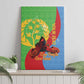 Personalised Eritrea Independence Day Canvas Wall Art Shida Shoes Olive Branch African Pattern