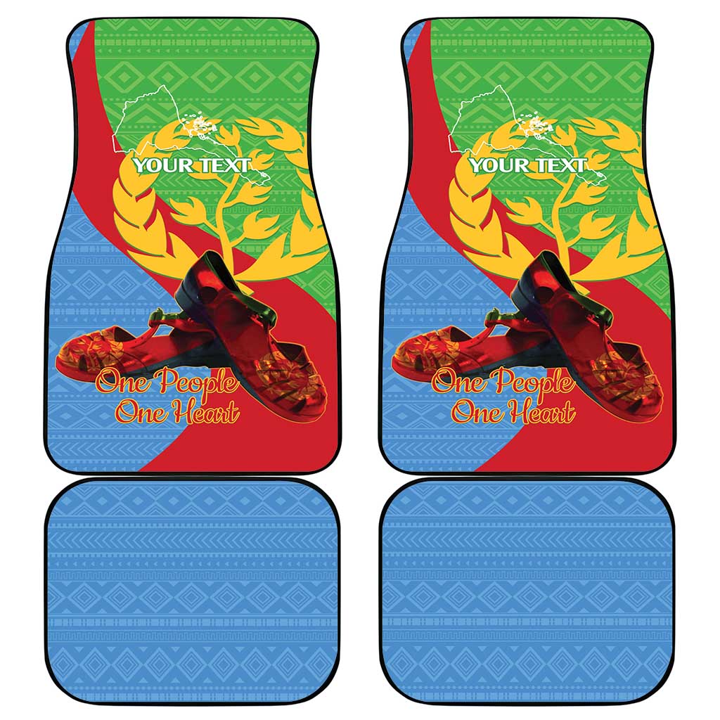 Personalised Eritrea Independence Day Car Mats Shida Shoes Olive Branch African Pattern
