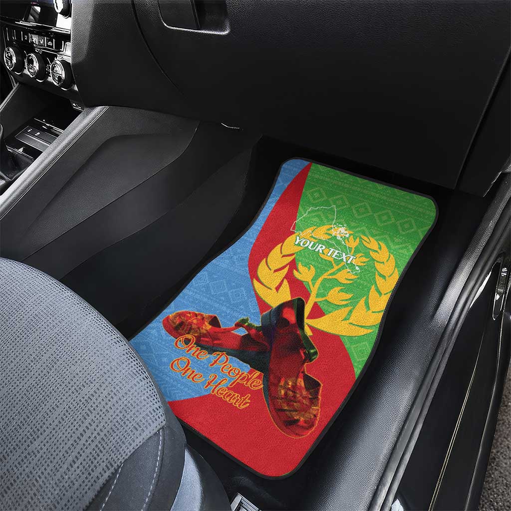 Personalised Eritrea Independence Day Car Mats Shida Shoes Olive Branch African Pattern