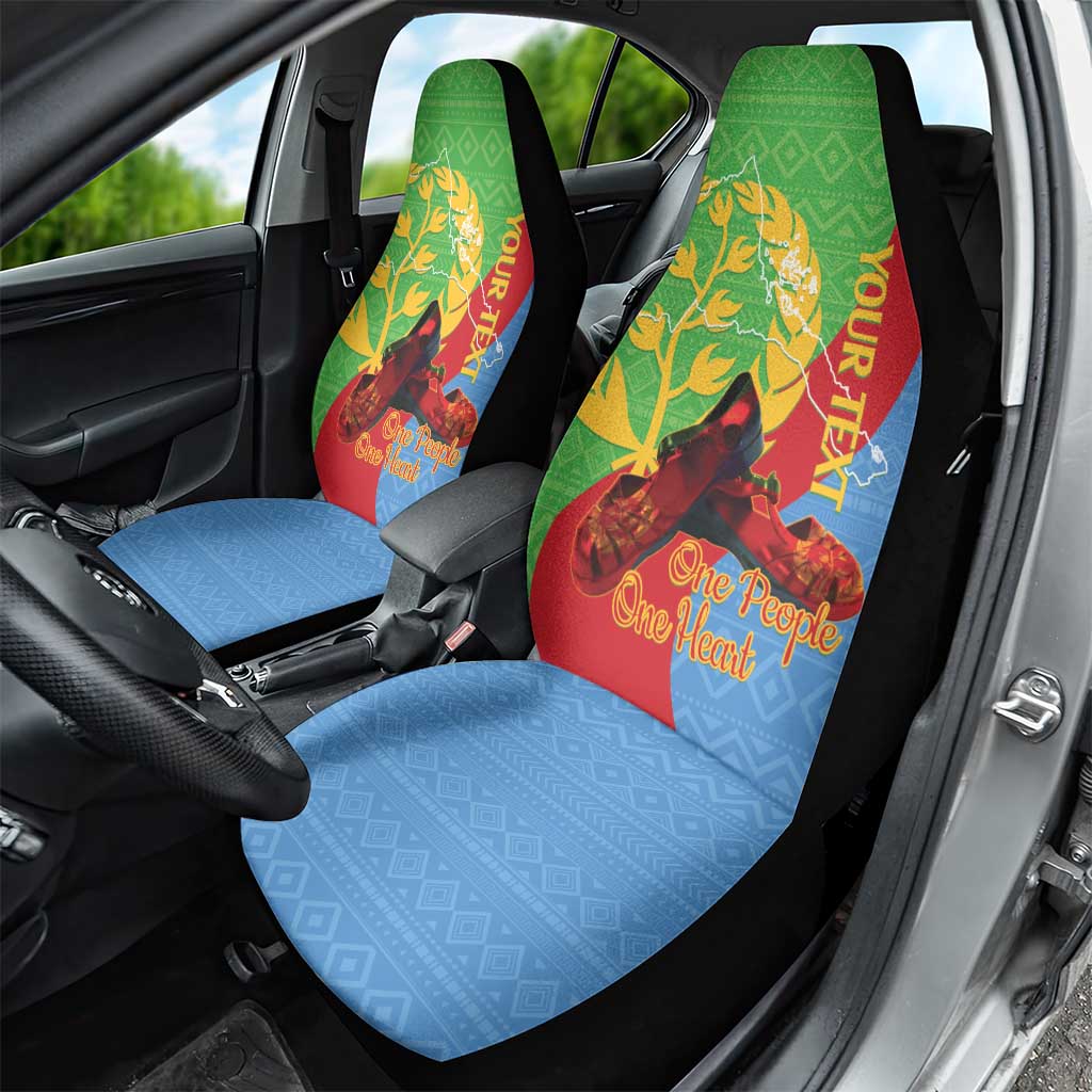 Personalised Eritrea Independence Day Car Seat Cover Shida Shoes Olive Branch African Pattern