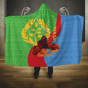 Personalised Eritrea Independence Day Hooded Blanket Shida Shoes Olive Branch African Pattern