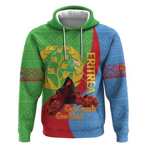 Personalised Eritrea Independence Day Hoodie Shida Shoes Olive Branch African Pattern
