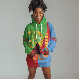 Personalised Eritrea Independence Day Hoodie Dress Shida Shoes Olive Branch African Pattern