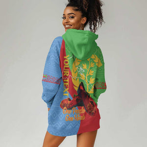Personalised Eritrea Independence Day Hoodie Dress Shida Shoes Olive Branch African Pattern