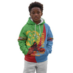 Personalised Eritrea Independence Day Kid Hoodie Shida Shoes Olive Branch African Pattern