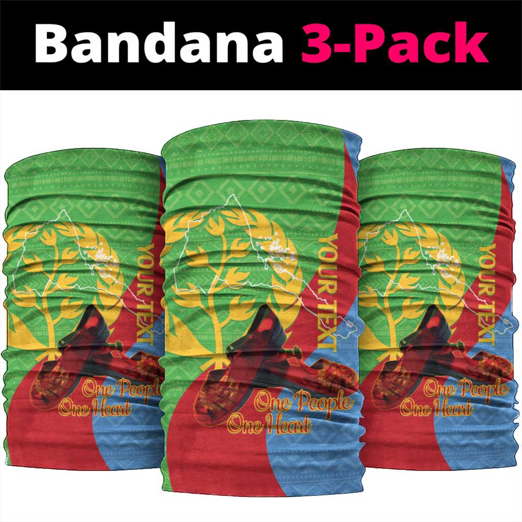 Eritrea Independence Day Neck Gaiter Shida Shoes Olive Branch African Pattern - African Pride